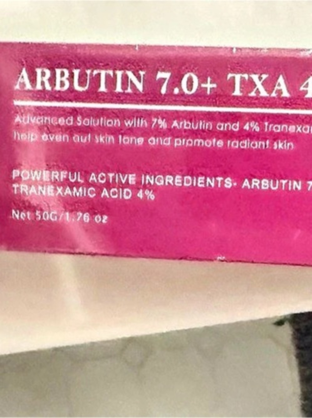 Seora Skincare Arbutin 7.0% + TXA 4.0 Cream Brightening Face Cream NWT
